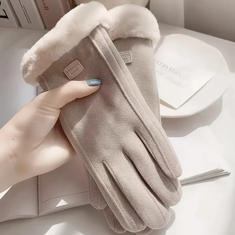 Plush Lined Touchscreen Winter Gloves