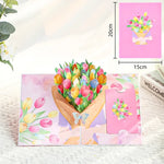 Pop-up flower bouquet card - view 3