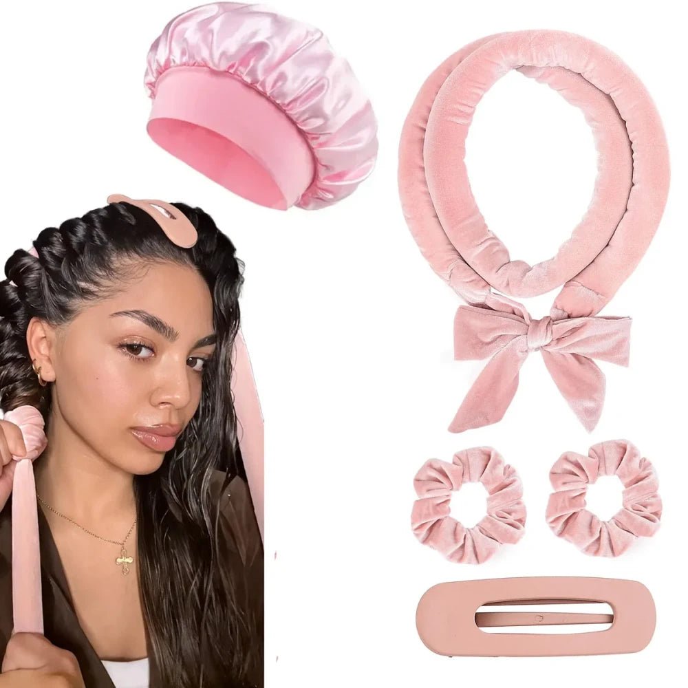 Overnight satin heatless curl set - view 11