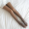 Fleece-Lined Sheer-Look Tights